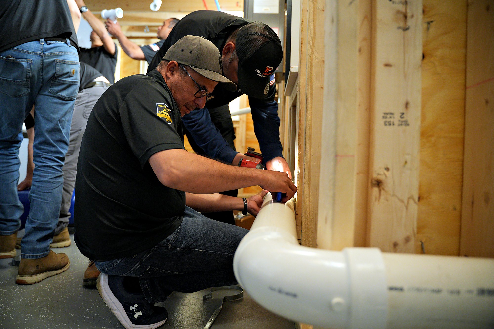 Mentoria hands-on de plumbing com instrutor